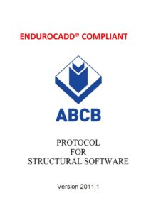 Certificate stating that ENDUROCADD® is compliant with the ABCB Protocol for Structural Software Version 2011.1