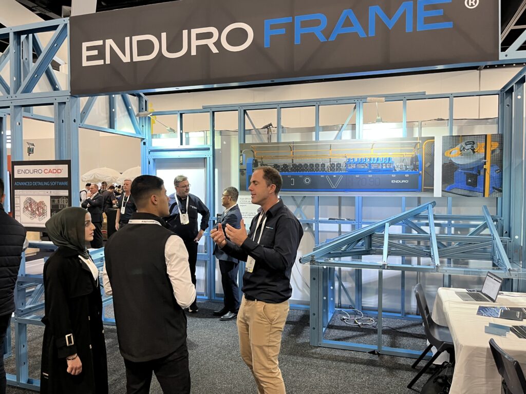 Enduroframe team and visitors at SydneyBuild exhibition 2025